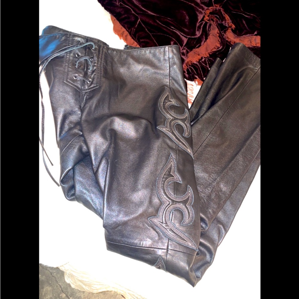 Vintage BEBE leather pants!!!!⚡️⚡️